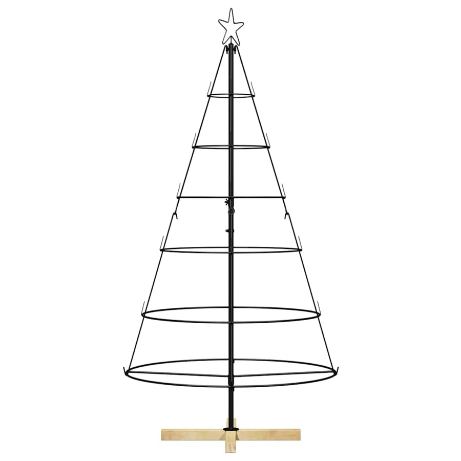 Kerst Cone Boom met standaard Zwart 150 cm Staal