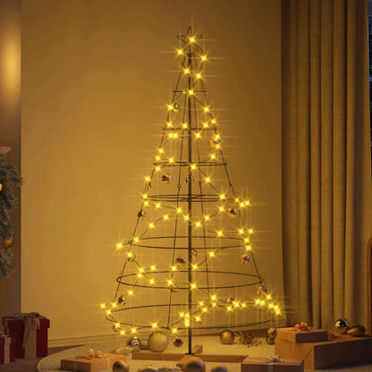 Kerst Cone Boom met standaard Zwart 180 cm Staal