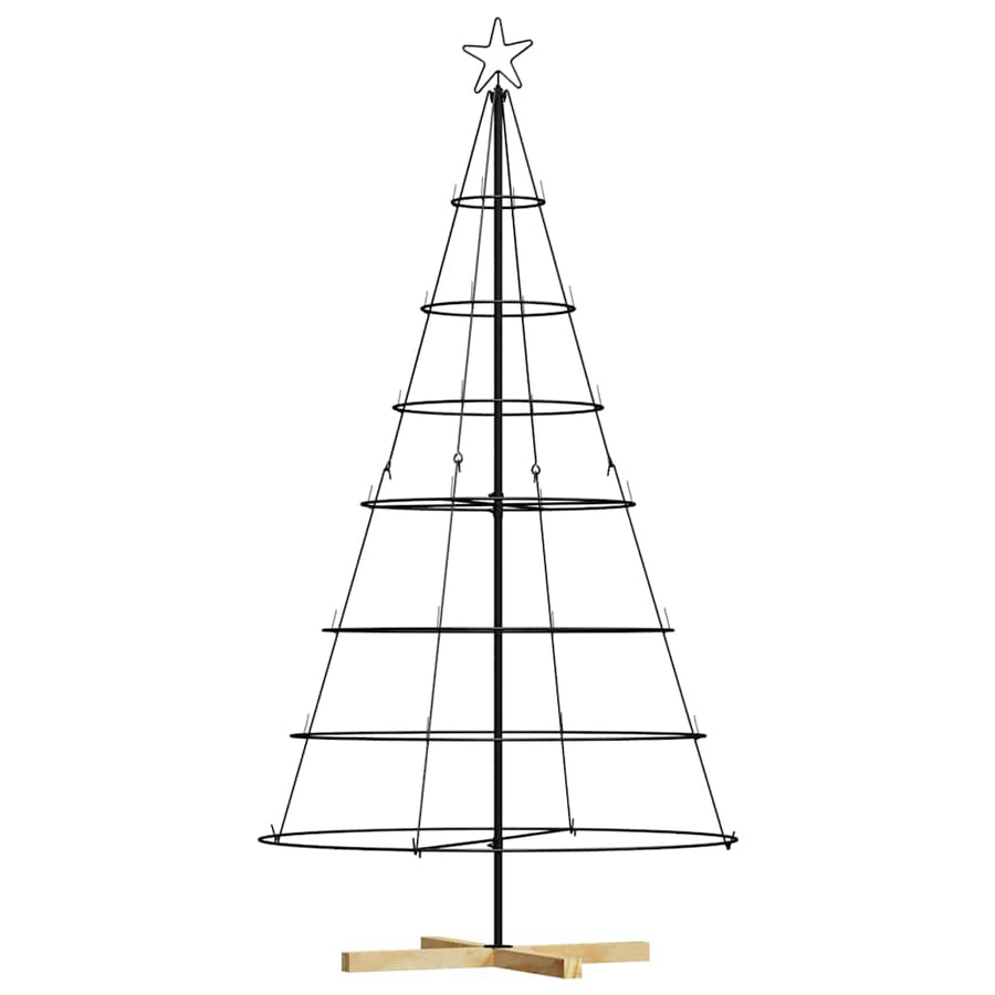Kerst Cone Boom met standaard Zwart 180,5 cm Staal