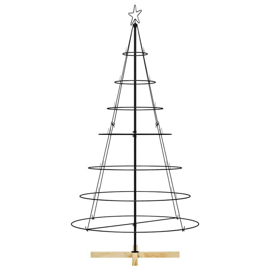 Kerst Cone Boom met standaard Zwart 180,5 cm Staal