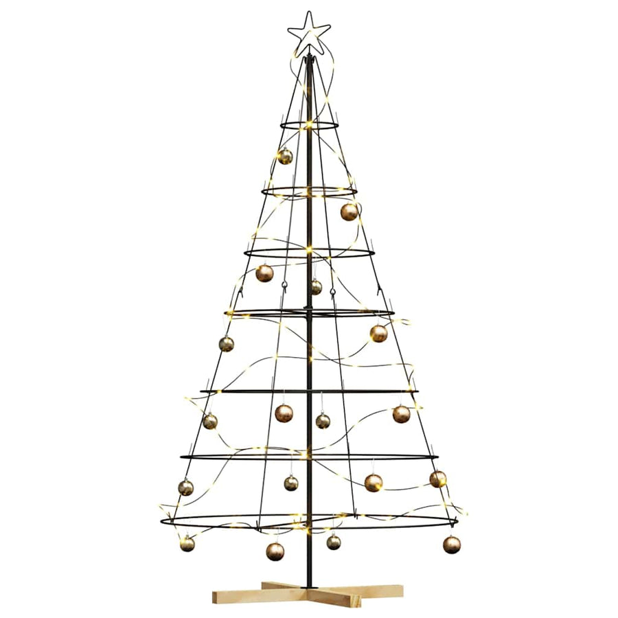 Kerst Cone Boom met standaard Zwart 180,5 cm Staal