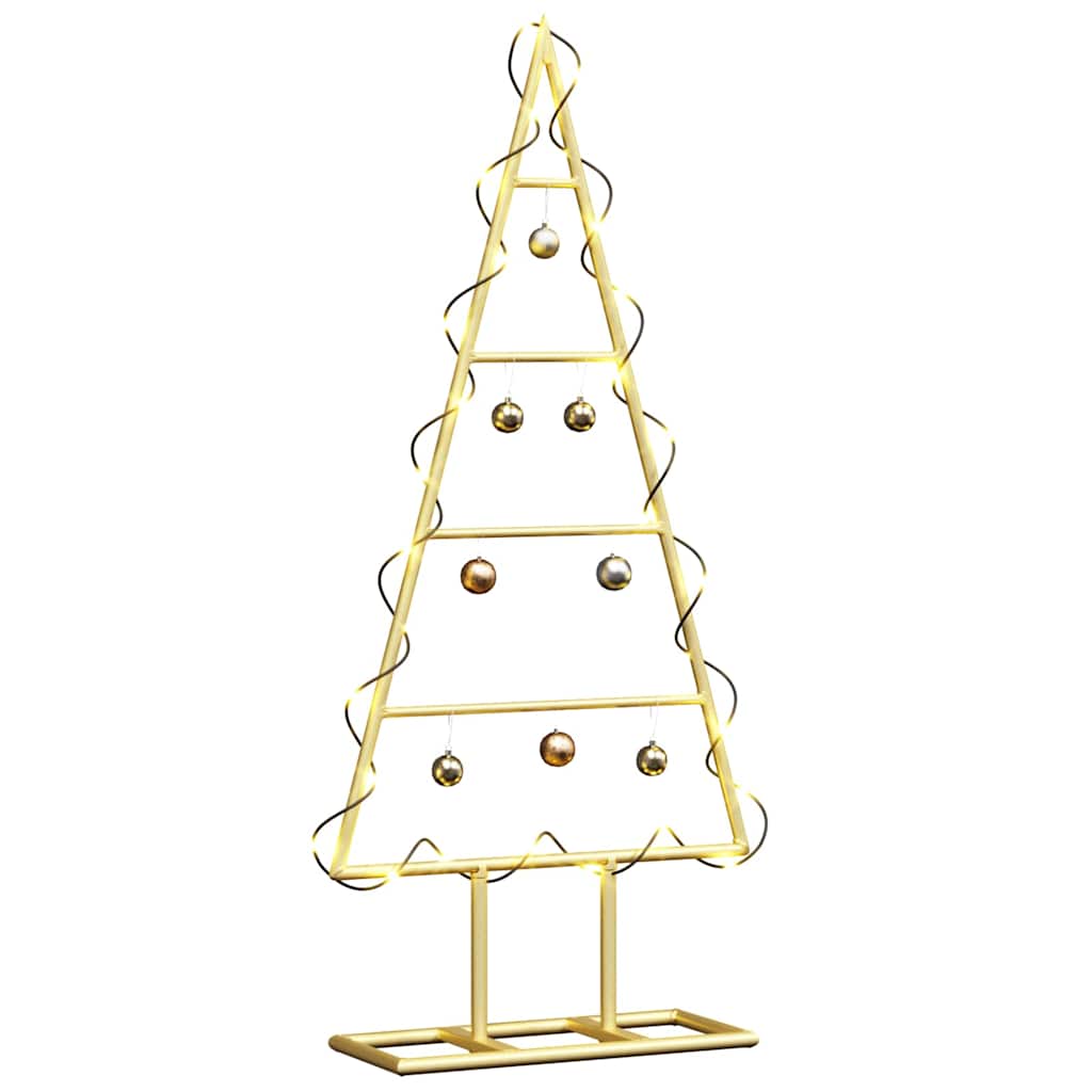 Metalen kerstboom met standaard Goud 60 cm Poedergecoat staal