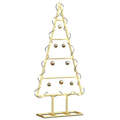 Metalen kerstboom met standaard Goud 60 cm Poedergecoat staal