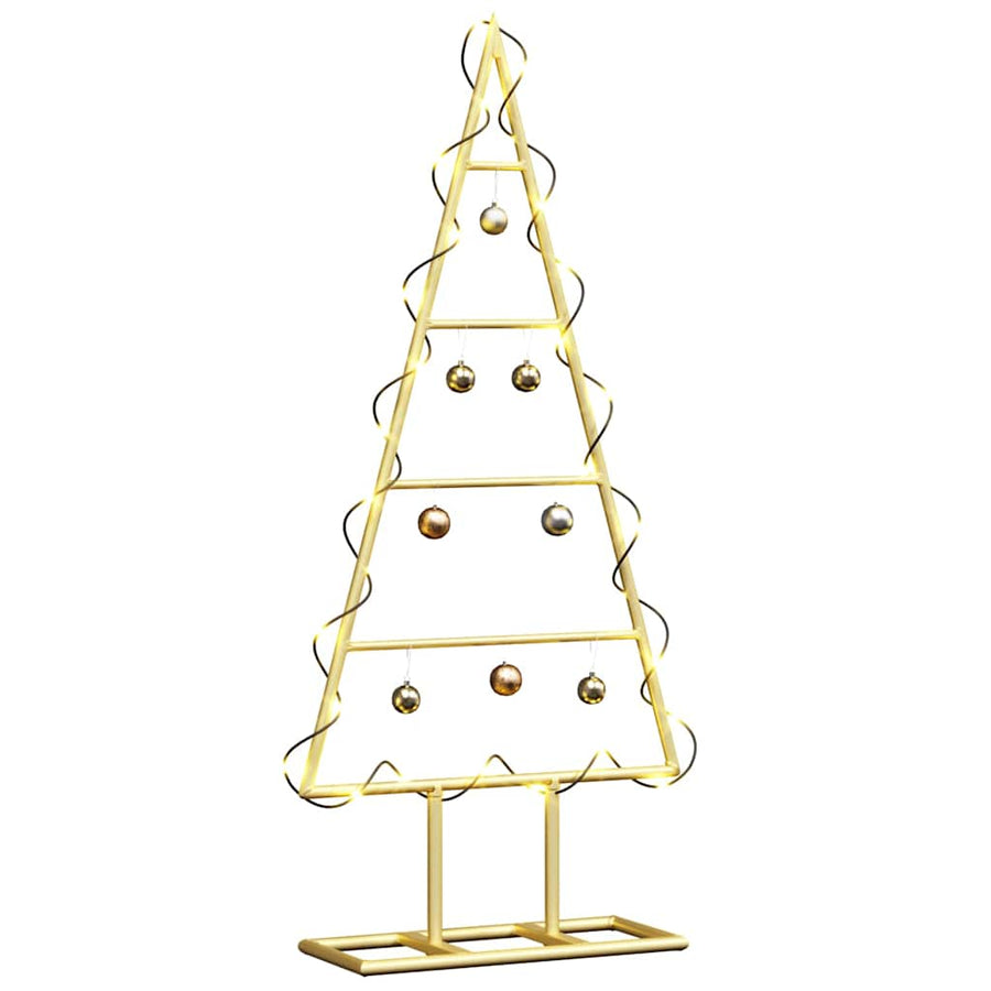 Metalen kerstboom met standaard Goud 60 cm Poedergecoat staal