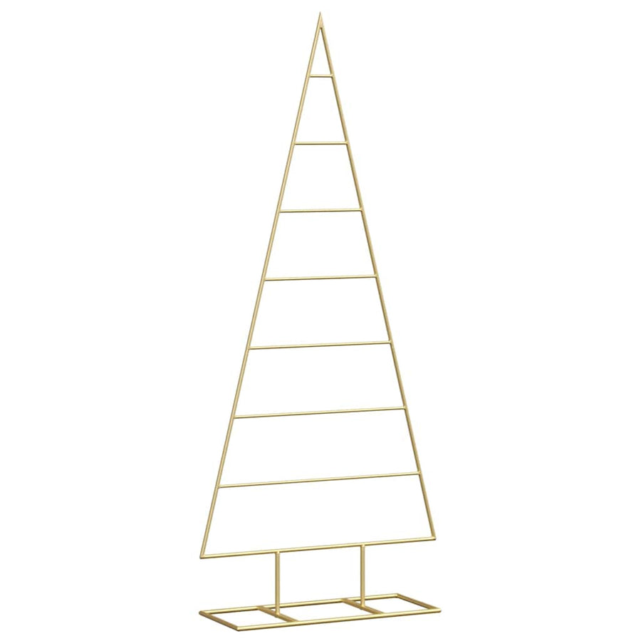 Metalen kerstboom met standaard Goud 125 cm Poedergecoat staal