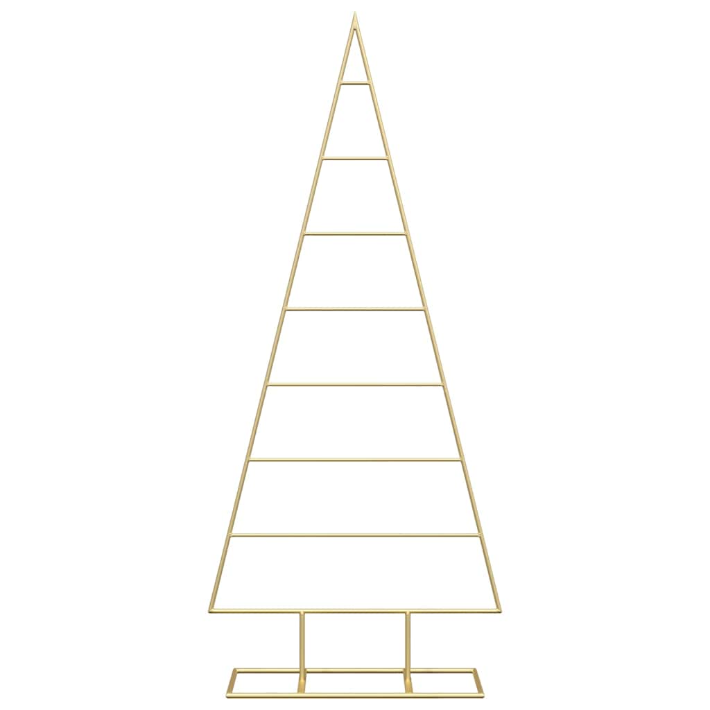 Metalen kerstboom met standaard Goud 125 cm Poedergecoat staal