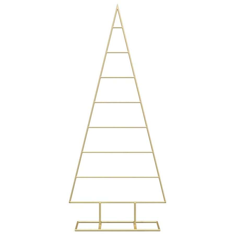 Metalen kerstboom met standaard Goud 125 cm Poedergecoat staal