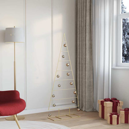 Metalen kerstboom met standaard Goud 150 cm Poedergecoat staal