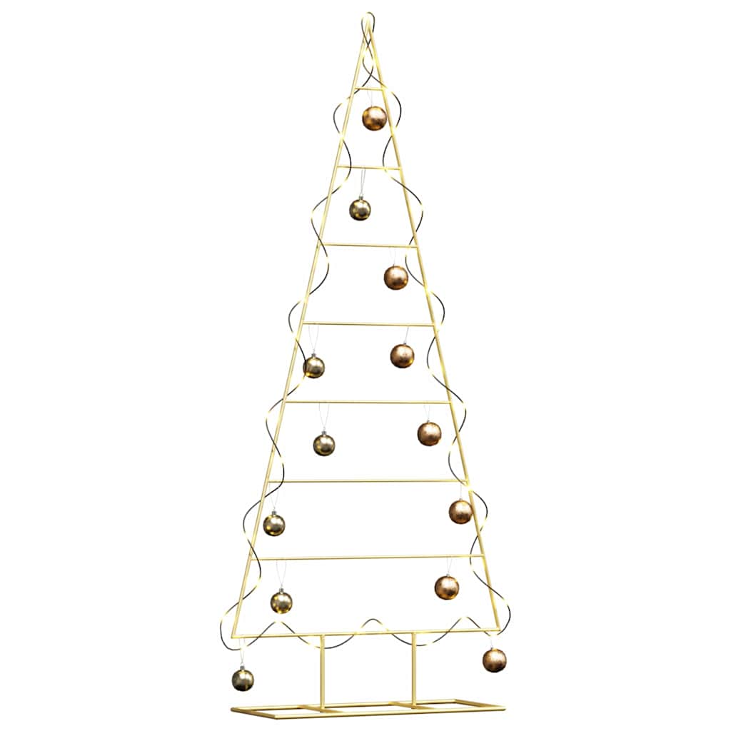 Metalen kerstboom met standaard Goud 150 cm Poedergecoat staal