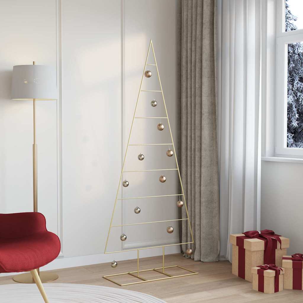 Metalen kerstboom met standaard Goud 180 cm Poedergecoat staal