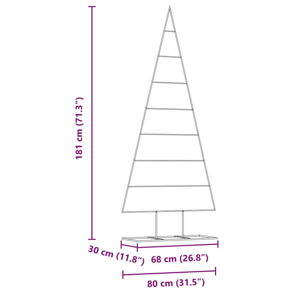 Metalen kerstboom met standaard Goud 180 cm Poedergecoat staal