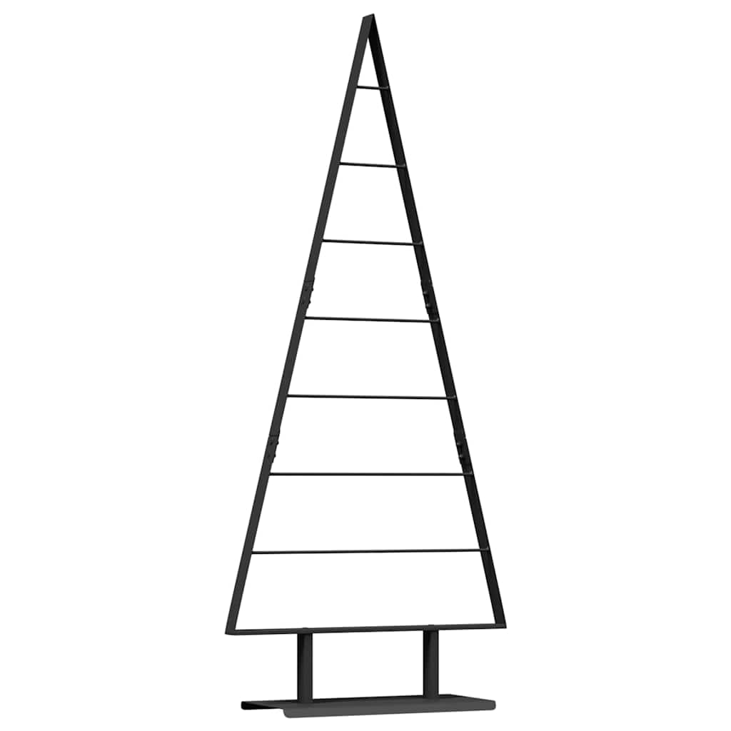 Metalen kerstboom met standaard Zwart 150 cm Staal
