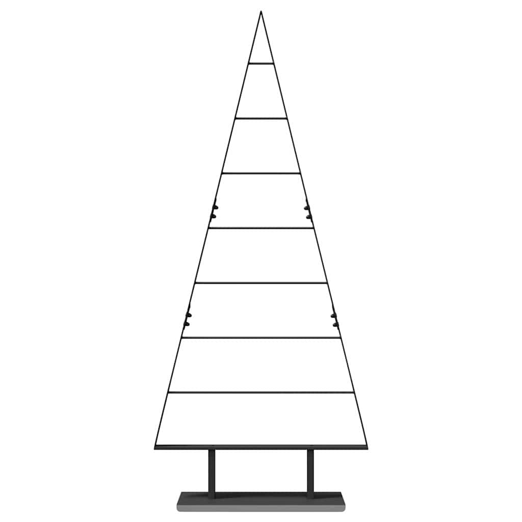 Metalen kerstboom met standaard Zwart 150 cm Staal