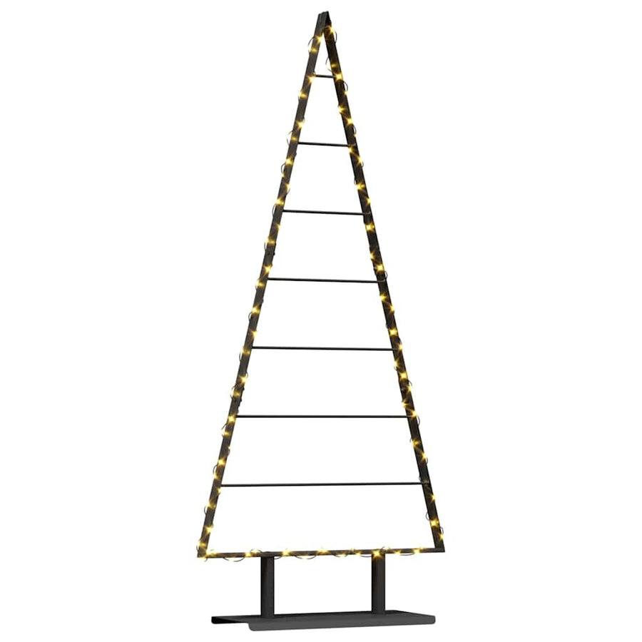 Metalen kerstboom met standaard Zwart 150 cm Staal