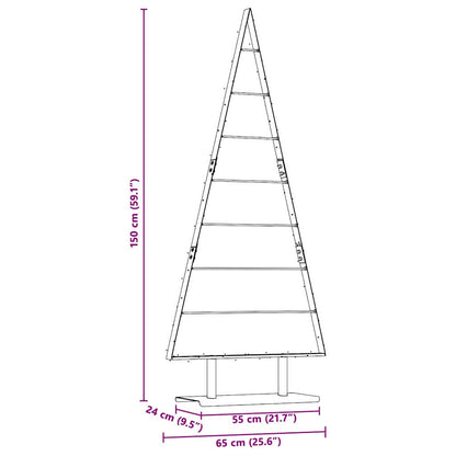 Metalen kerstboom met standaard Zwart 150 cm Staal