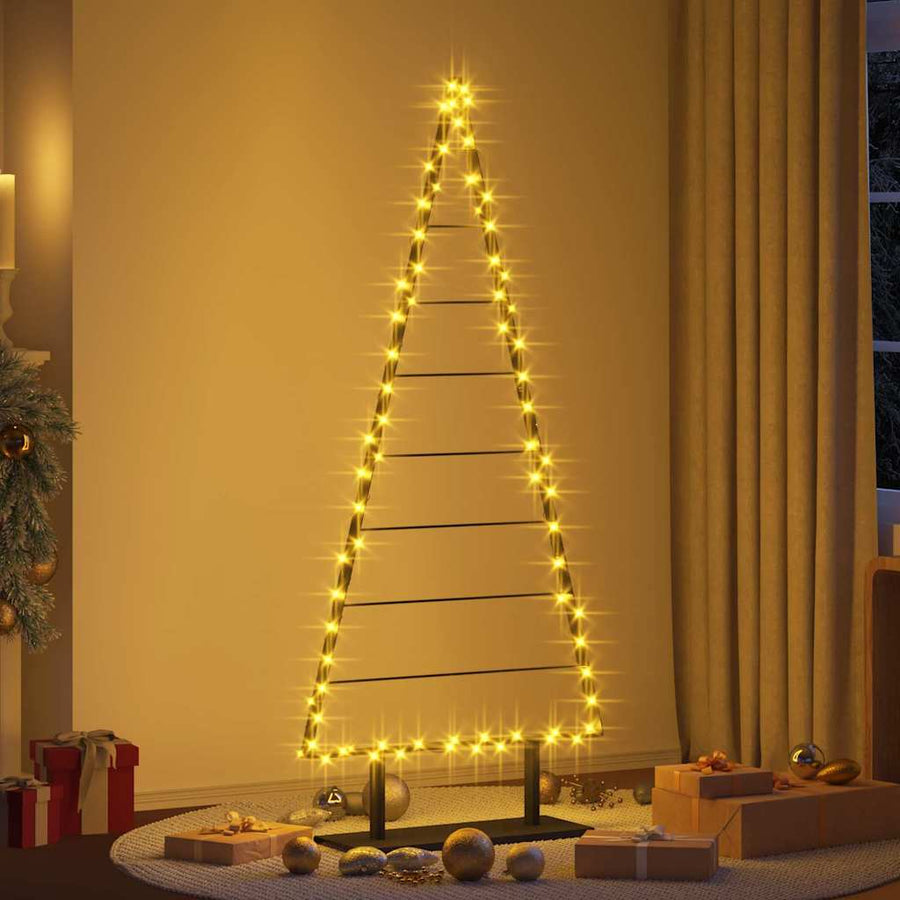 Metalen kerstboom met standaard Zwart 180 cm Staal