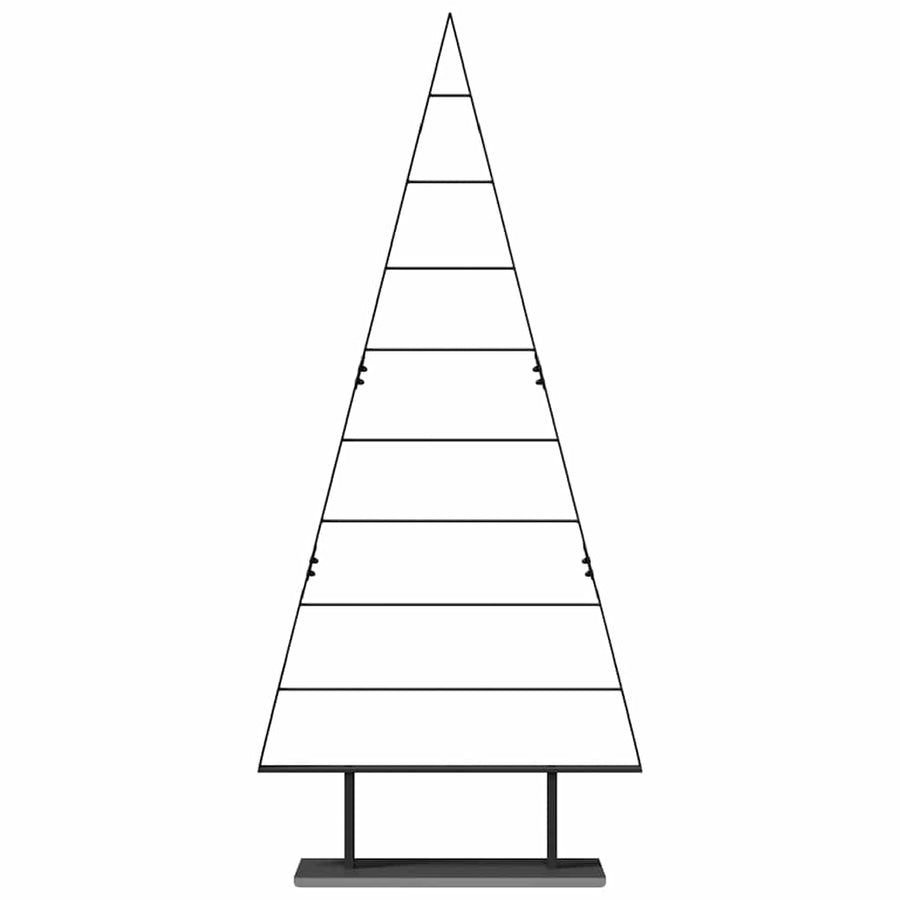 Metalen kerstboom met standaard Zwart 180 cm Staal
