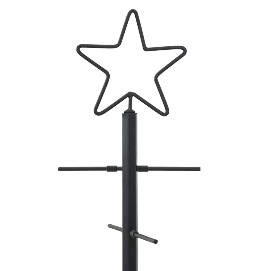 Metalen kerstboom met standaard Zwart 60 cm Poedergecoat staal