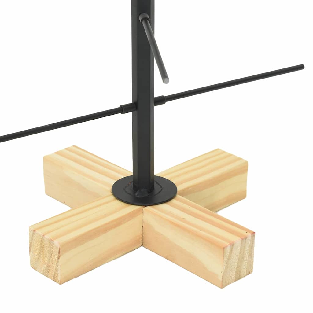 Metalen kerstboom met standaard Zwart 60 cm Poedergecoat staal
