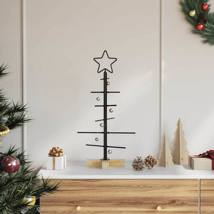 Metalen kerstboom met standaard Zwart 60 cm Poedergecoat staal
