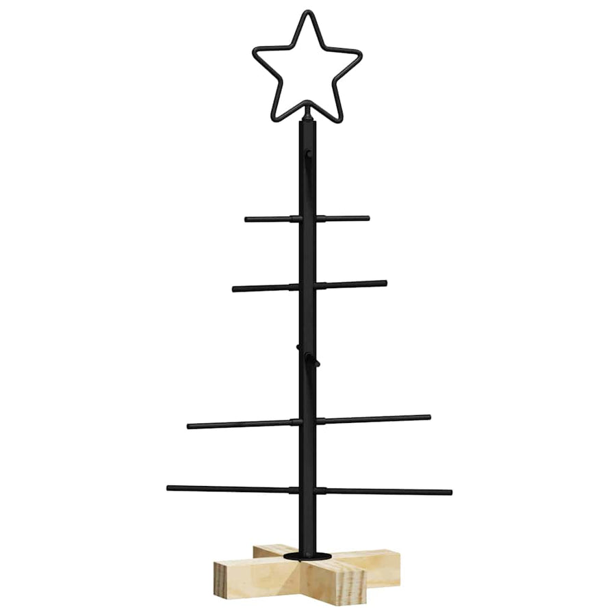 Metalen kerstboom met standaard Zwart 60 cm Poedergecoat staal