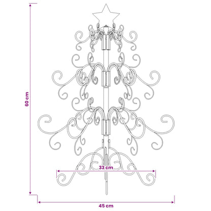 Metalen kerstboom Zwart 61 cm Poedercoating staal