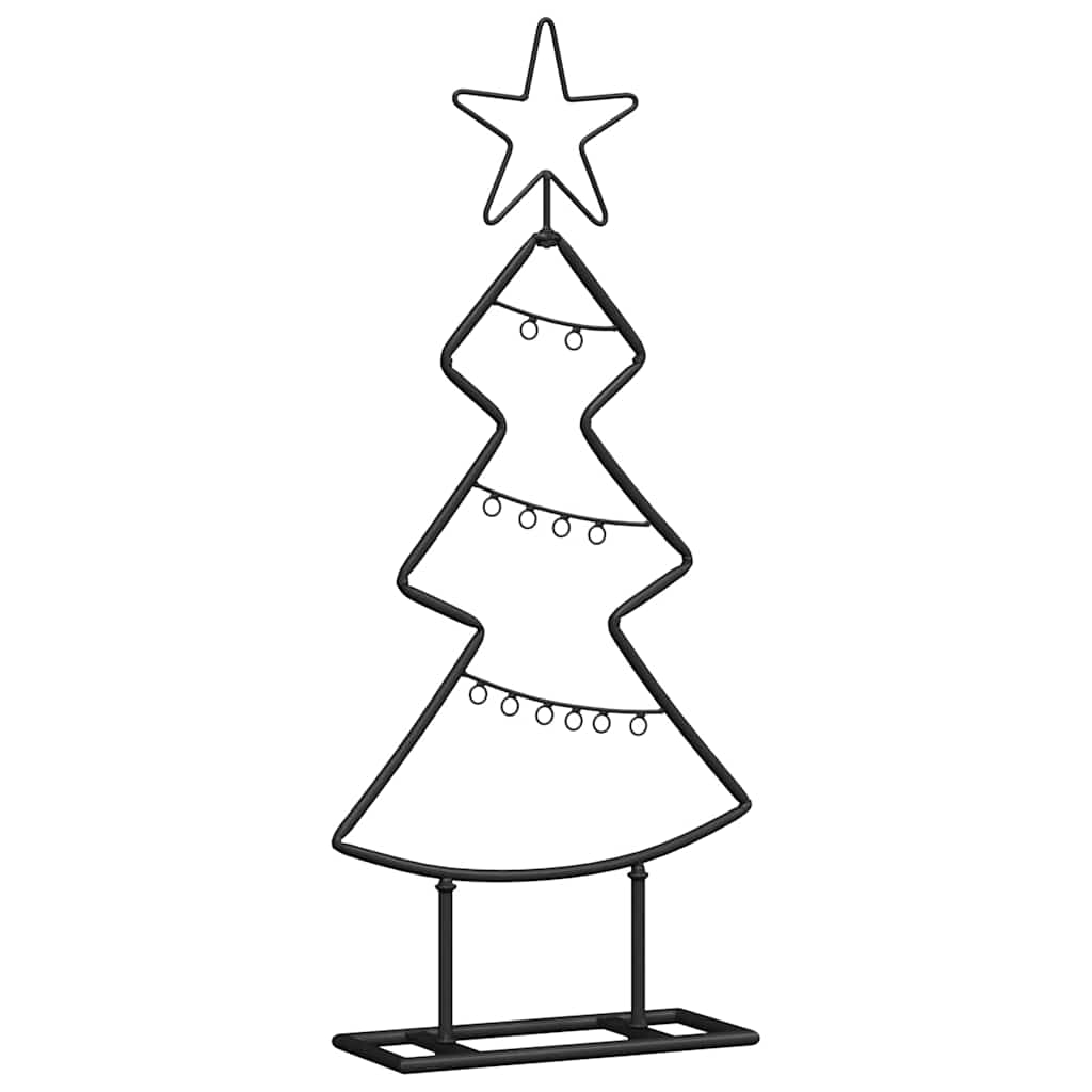 Metalen kerstboom met standaard Zwart 60 cm Staal