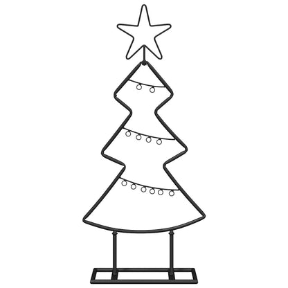 Metalen kerstboom met standaard Zwart 60 cm Staal