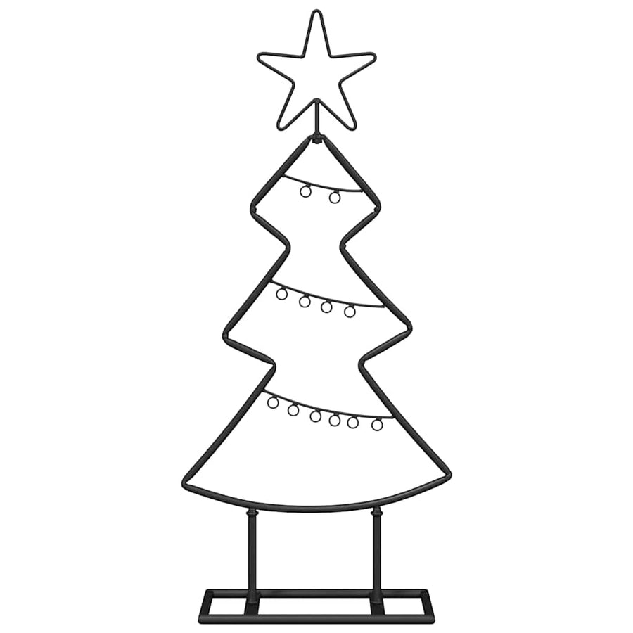 Metalen kerstboom met standaard Zwart 60 cm Staal