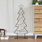 Metal Christmas Tree with Stand Black 90.5 cm Steel