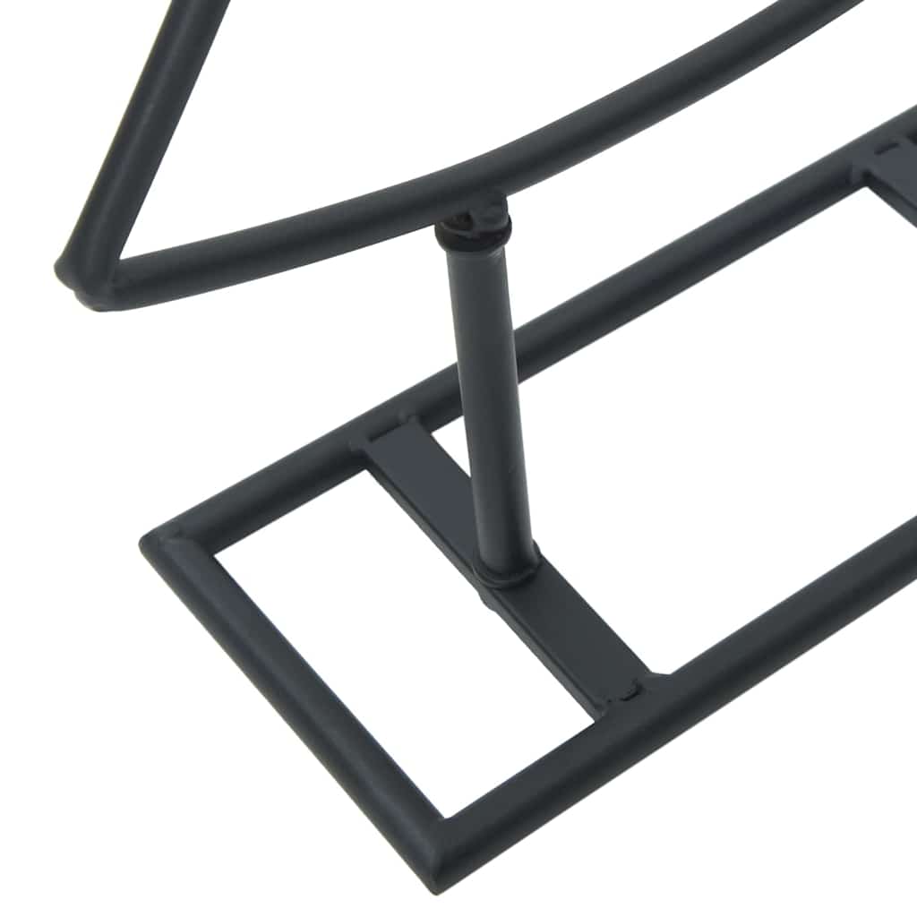 Metalen kerstboom met standaard Zwart 125 cm Staal