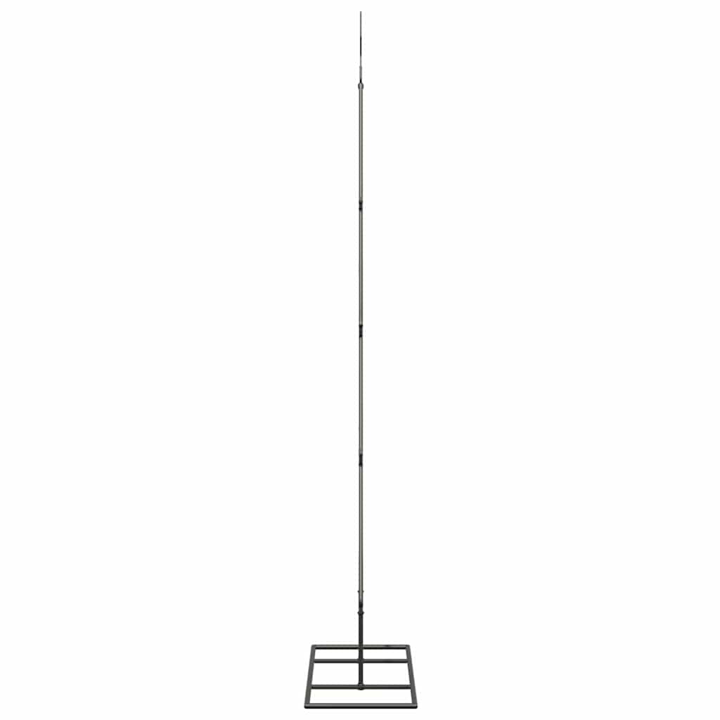 Metalen kerstboom met standaard Zwart 125 cm Staal