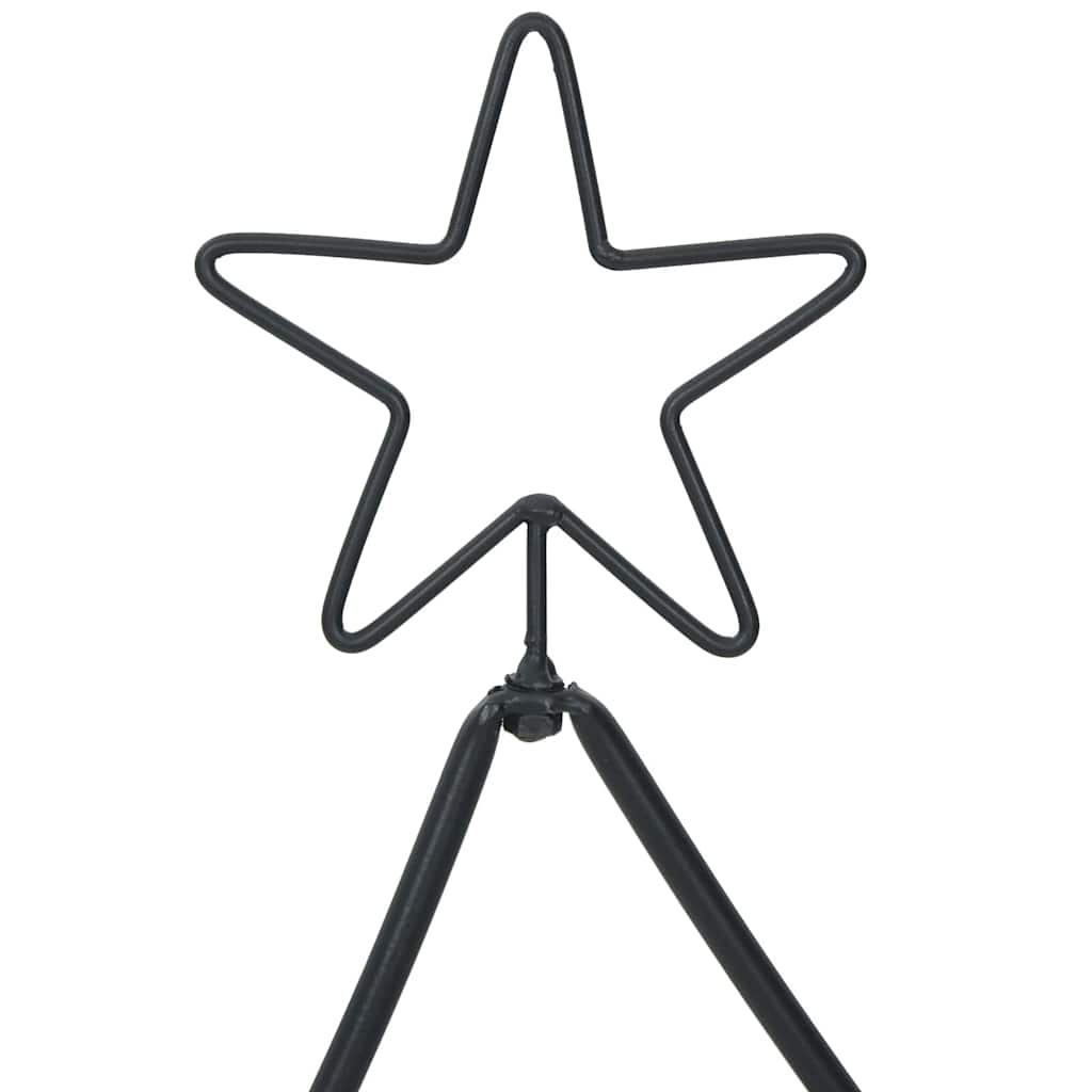 Metalen kerstboom met standaard Zwart 150 cm Staal