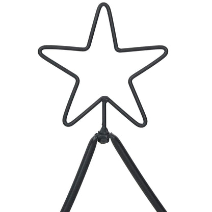Metalen kerstboom met standaard Zwart 150 cm Staal