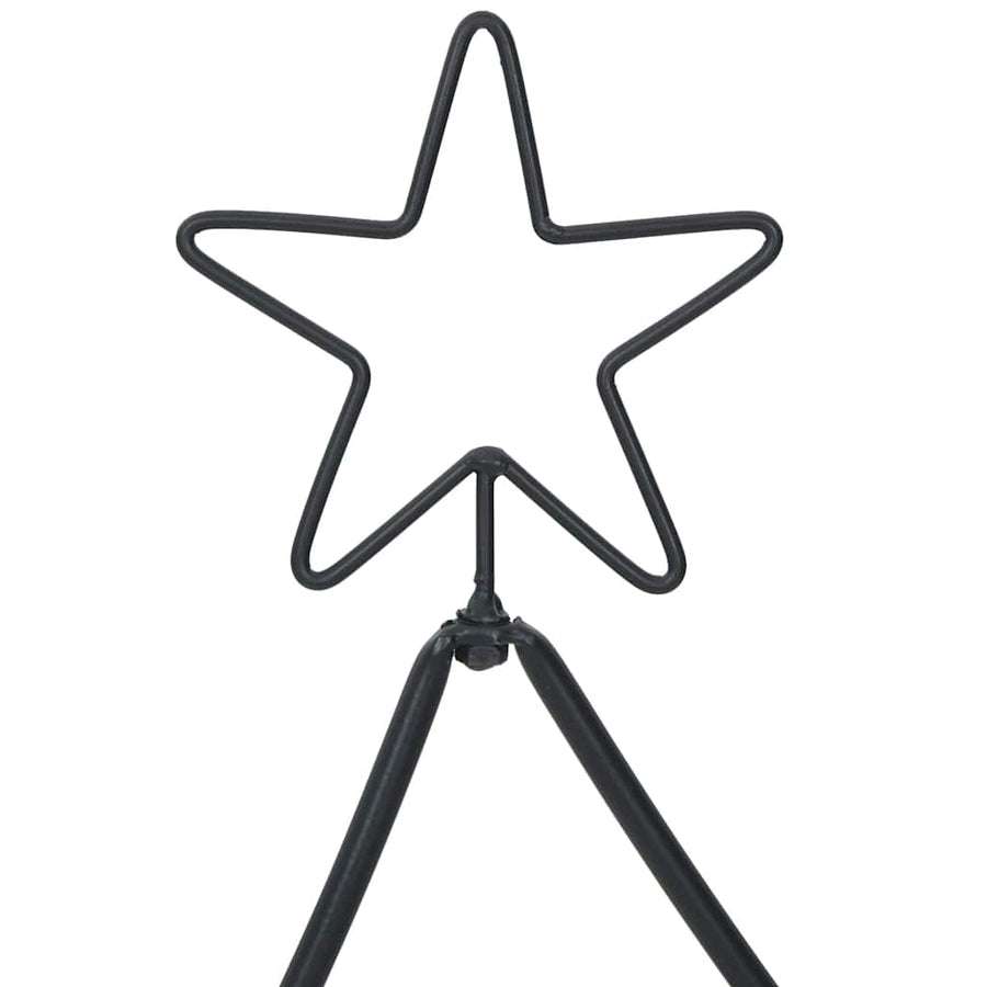 Metalen kerstboom met standaard Zwart 150 cm Staal