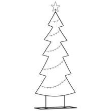Metalen kerstboom met standaard Zwart 150 cm Staal