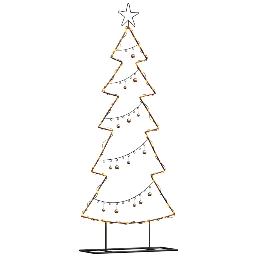 Metalen kerstboom met standaard Zwart 150 cm Staal