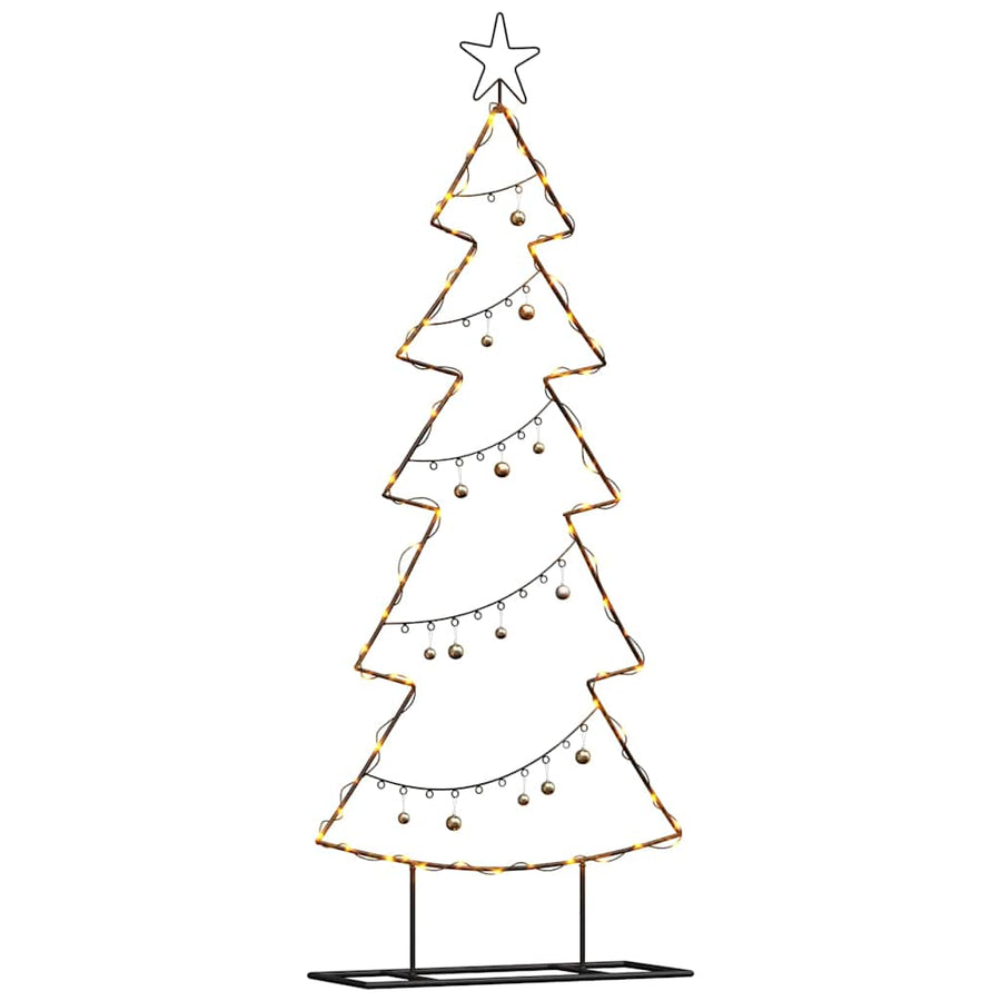 Metalen kerstboom met standaard Zwart 150 cm Staal