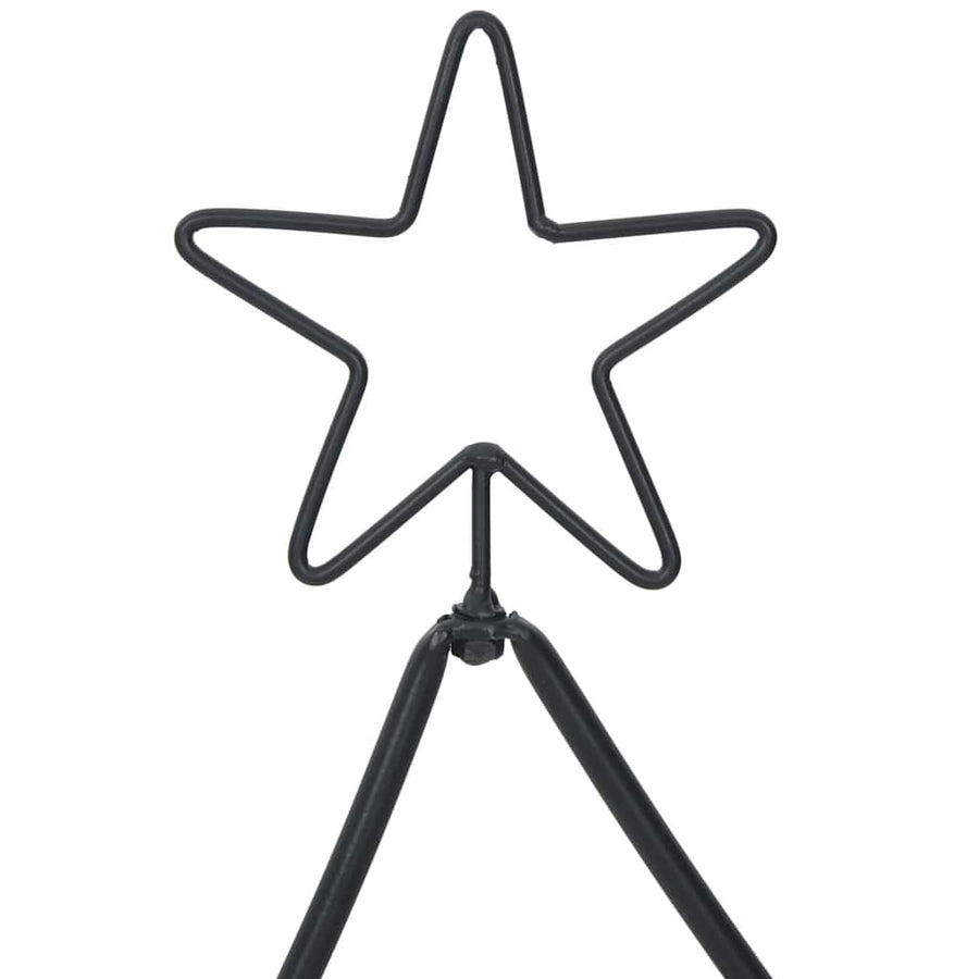 Metalen kerstboom met standaard Zwart 180 cm Staal