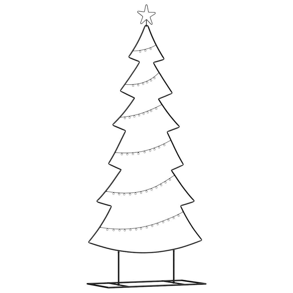 Metalen kerstboom met standaard Zwart 180 cm Staal