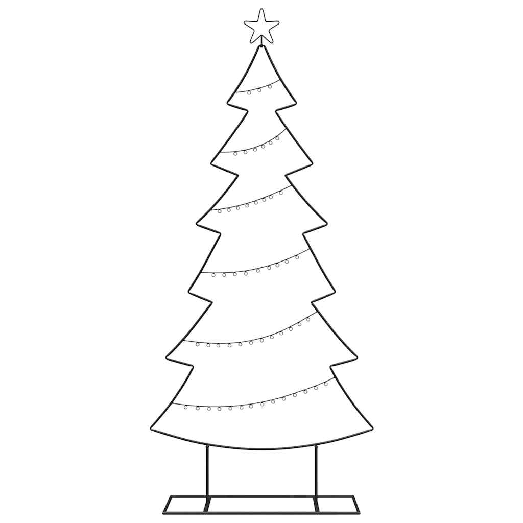Metalen kerstboom met standaard Zwart 180 cm Staal