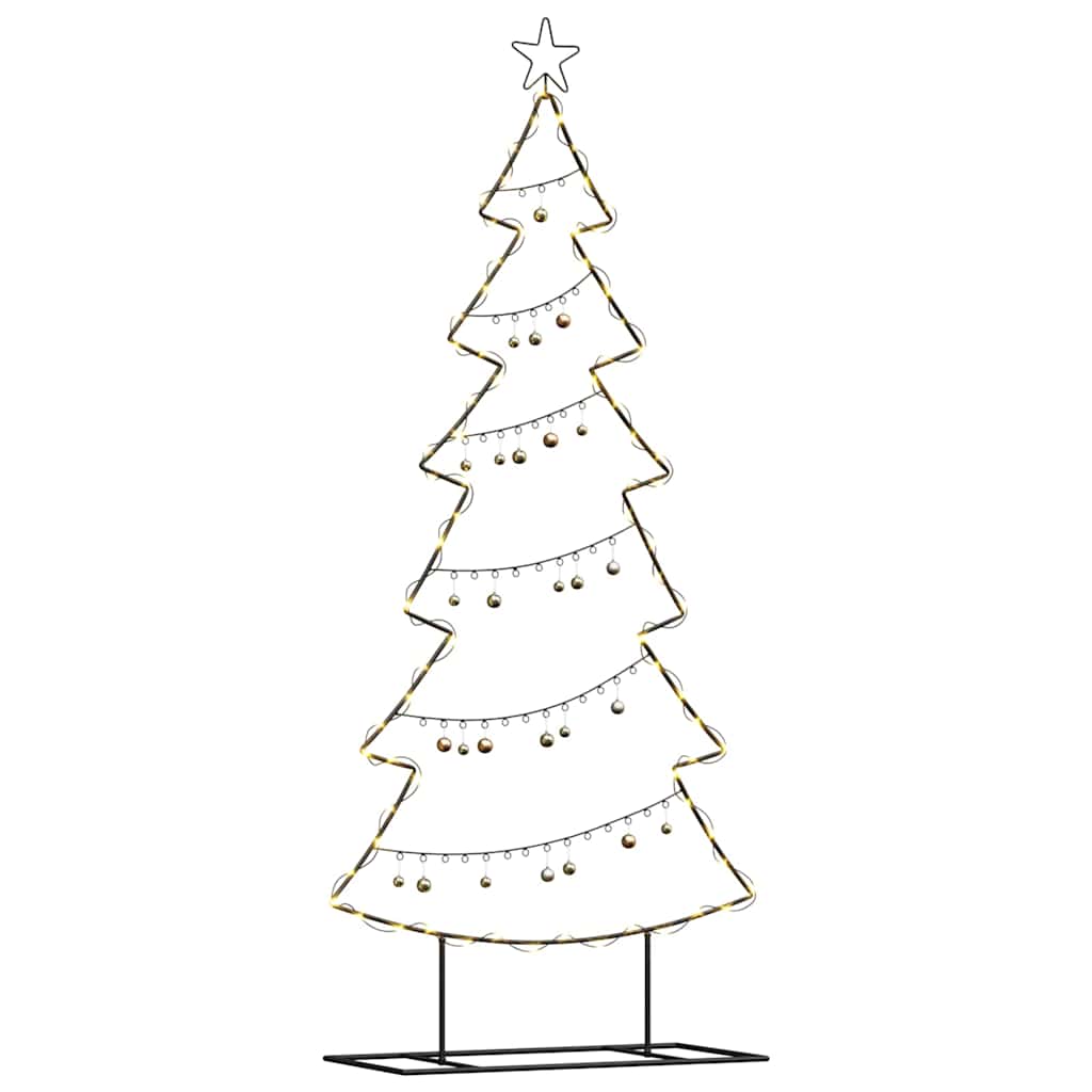 Metalen kerstboom met standaard Zwart 180 cm Staal