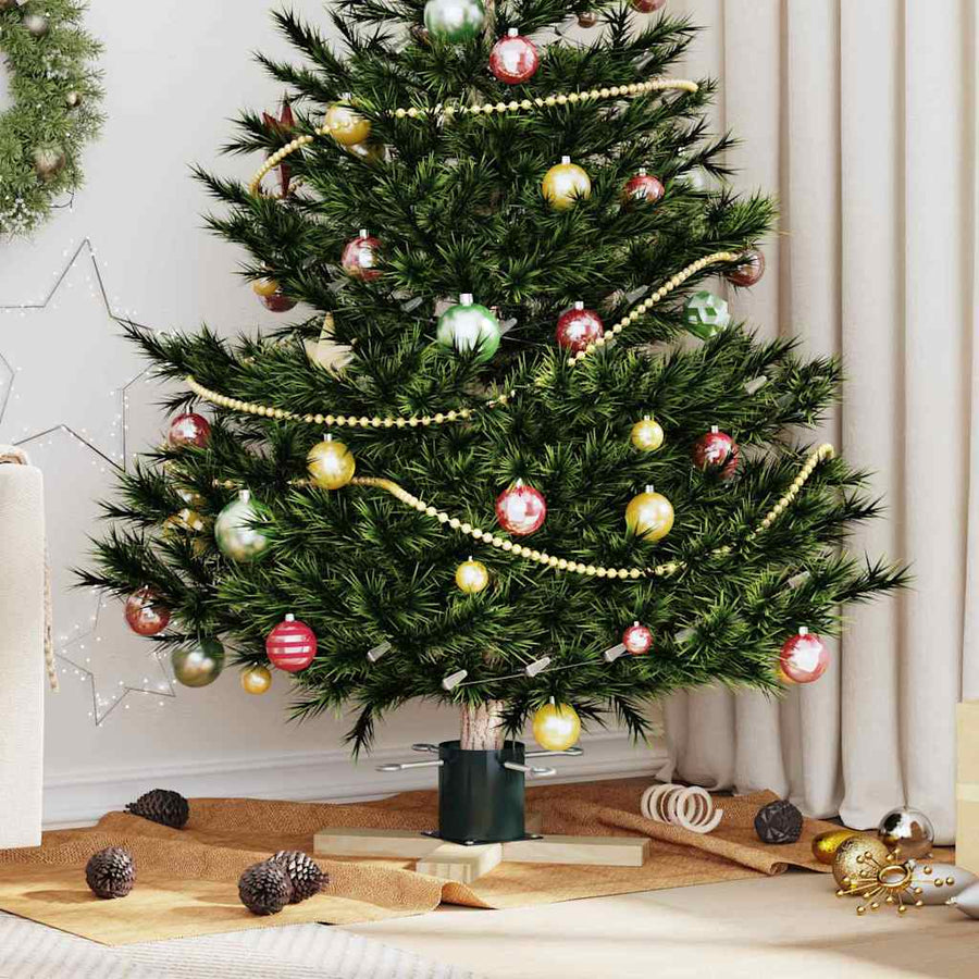Kerstboomstandaard Groen 50 x 50 x 16 cm Massief grenenhout