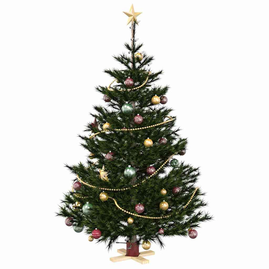Kerstboomstandaard 1.73 Rood 50 x 50 x 16 cm Massief grenenhout