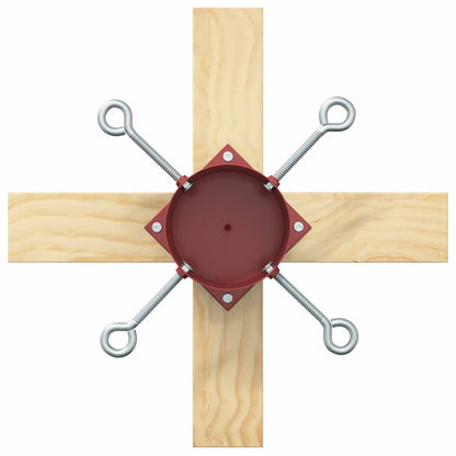 Kerstboomstandaard 1.73 Rood 50 x 50 x 16 cm Massief grenenhout