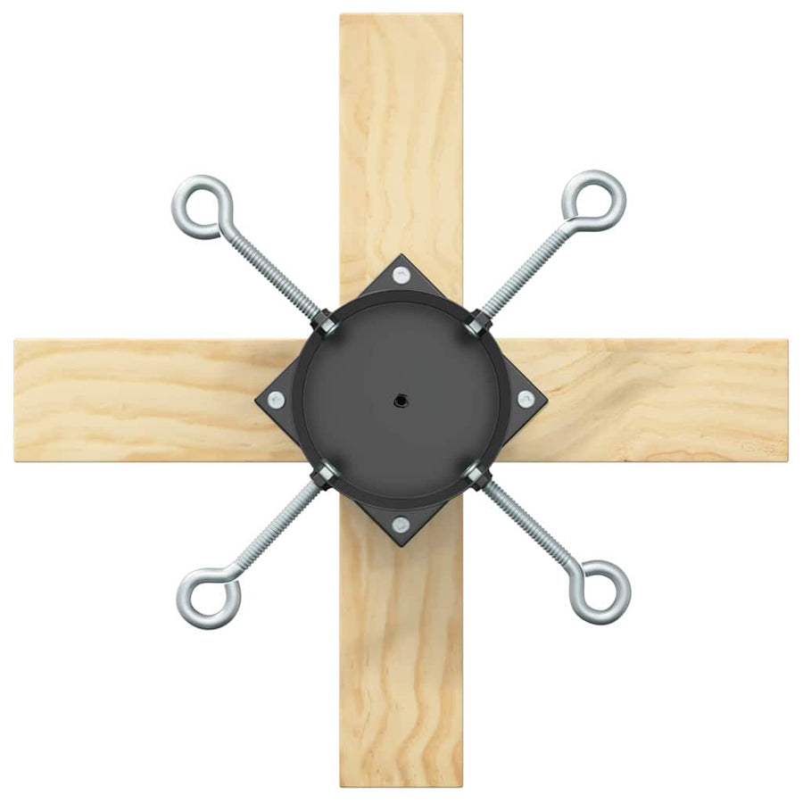 Kerstboomstandaard Zwart 50 x 50 x 16 cm Massief grenenhout