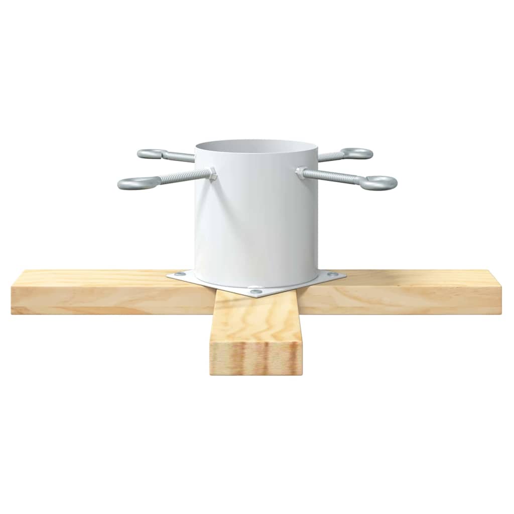 Kerstboomstandaard 1.73 Wit 50 x 50 x 16 cm Massief grenenhout