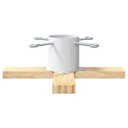 Kerstboomstandaard 1.73 Wit 50 x 50 x 16 cm Massief grenenhout