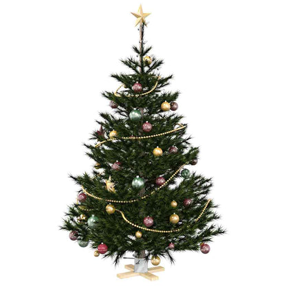 Kerstboomstandaard 1.73 Wit 50 x 50 x 16 cm Massief grenenhout