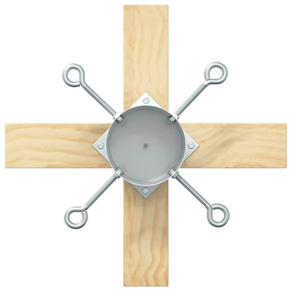 Kerstboomstandaard 1.73 Wit 50 x 50 x 16 cm Massief grenenhout
